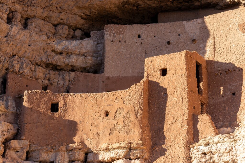 Montezuma Castle cliff dwelling built into the canyon wall near Camp Verde, Arizona