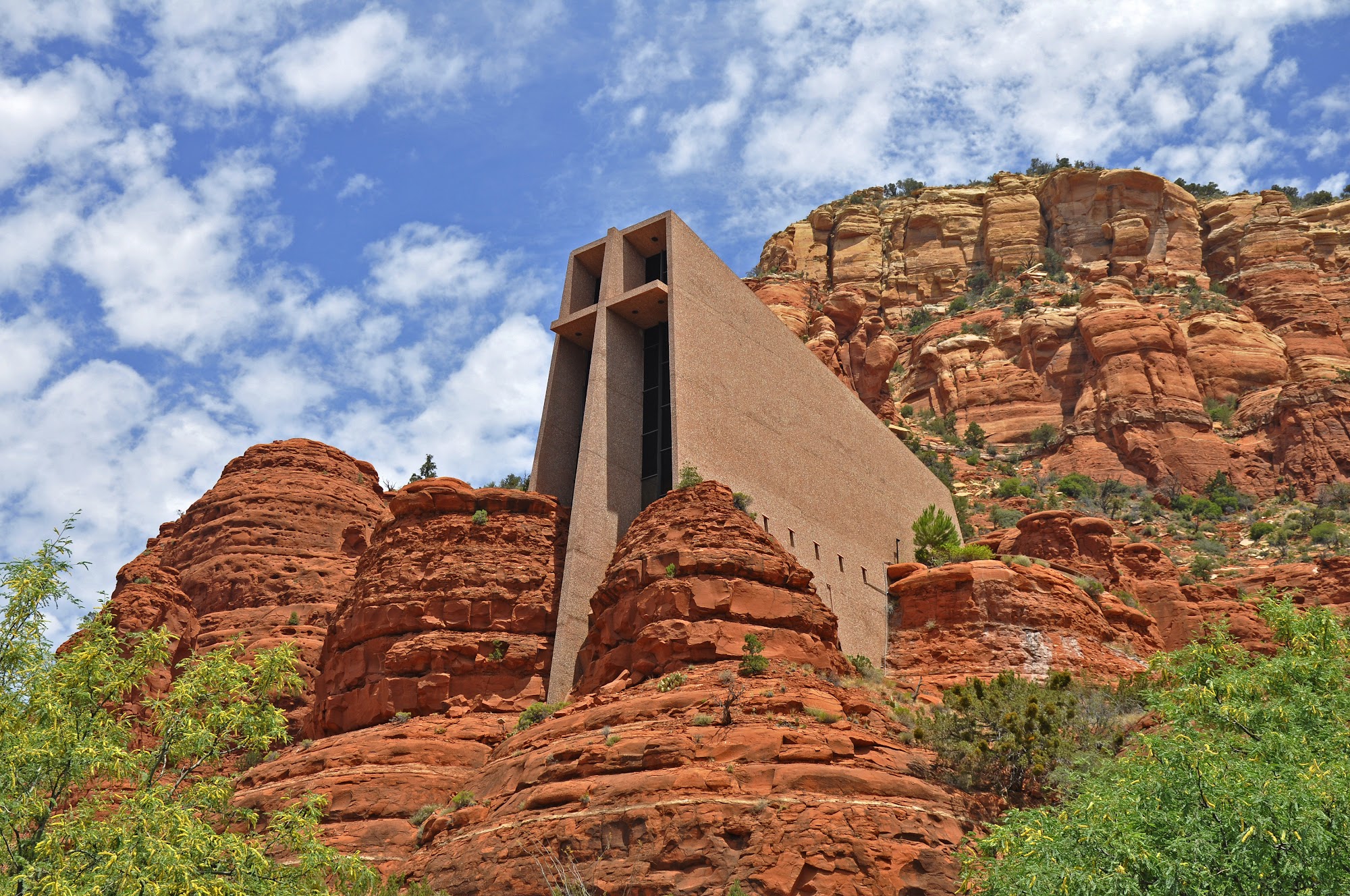 Chapel of the Holy Cross built into the red rocks of Sedona