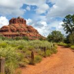 Bell Rock vs. Cathedral Rock: the wide, sandy Bell Rock Pathway leading toward Bell Rock in Sedona